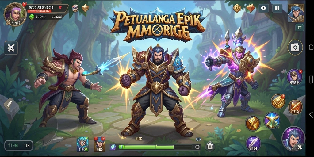 Tampilan gameplay seru dari 116X dalam dunia MMORPG.