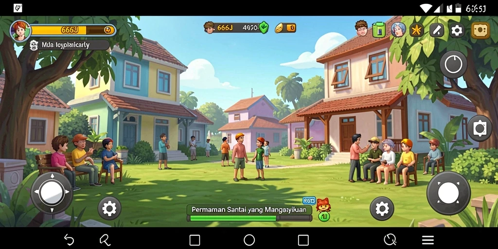 Screenshot gameplay <strong>666J</strong> menunjukkan keseruan bermain dengan teman-teman.