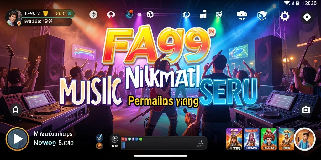 Screenshot gameplay FA99 menampilkan keseruan bermain musik.