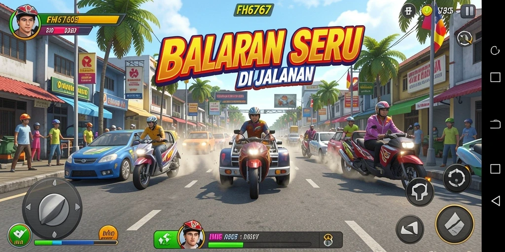 Screenshot FH6767 menampilkan aksi balapan yang penuh kecepatan dan ketegangan.