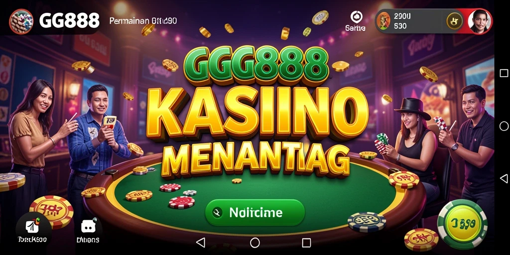 Tampilan gameplay GGG888 dengan fitur kasino yang menarik.
