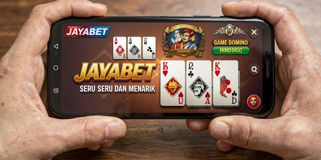 Screenshot JAYABET menampilkan aksi seru dalam bermain Domino.