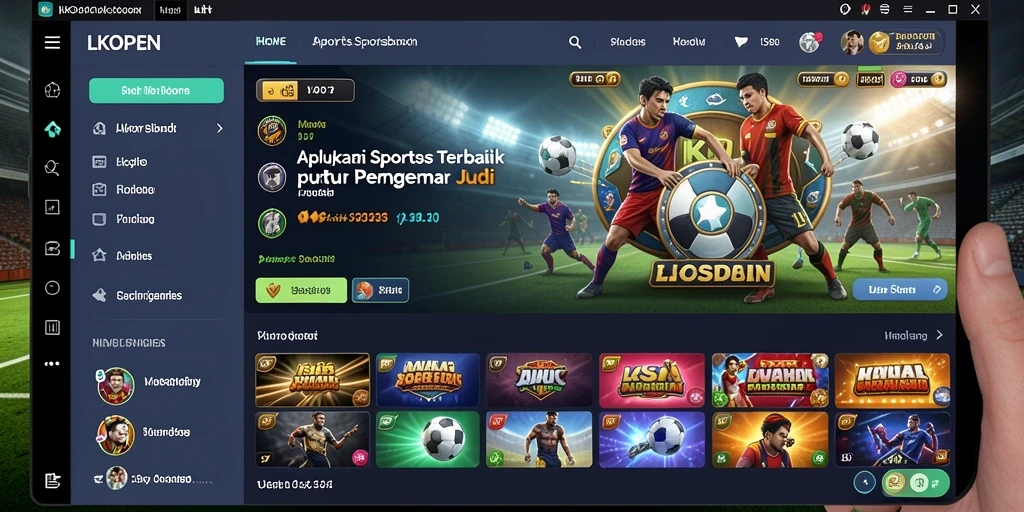Tampilan utama gameplay LKOPEN dengan taruhan olahraga.