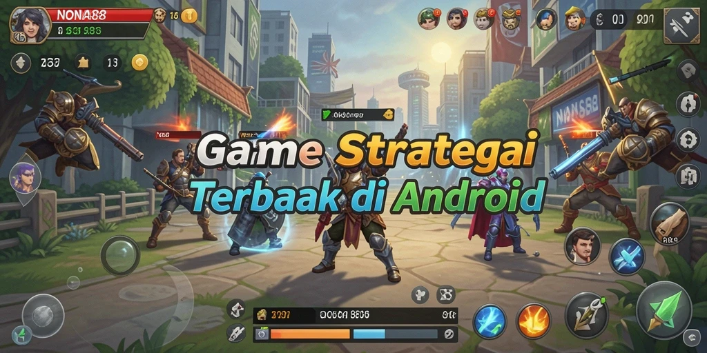 Gameplay NONA88 yang seru menampilkan pembangunan kerajaan dan pertempuran strategis.