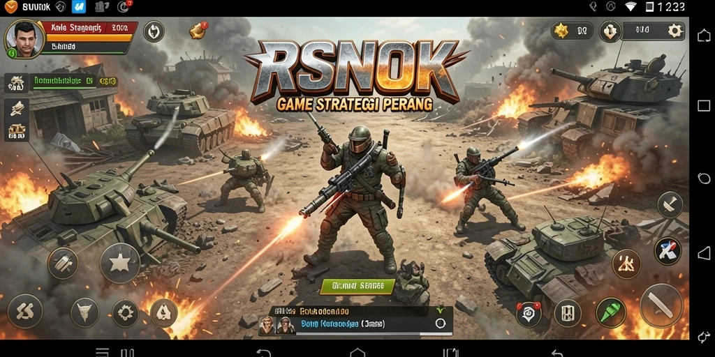 Tangkapan layar gameplay RSNOK yang menampilkan strategi pertempuran yang mendebarkan.